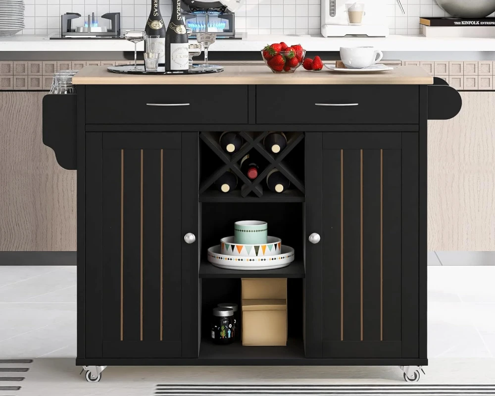 kitchen storage cart with wheels