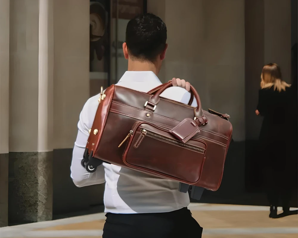 best leather carry on bag