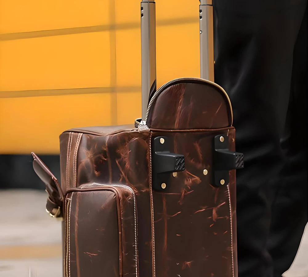 leather suitcase carry on